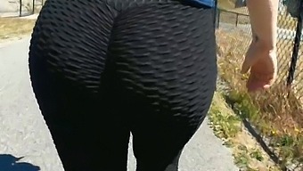 Mature Mother'S Revealing Leggings And Wetting In Public