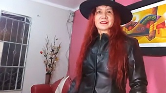 A Stunning Mature Woman Transforms Into An Alluring And Thrilling Sorceress For Halloween