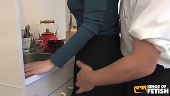 Japanese Maid With Big Tits Masturbates With Toys