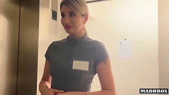 Ukrainian Maid Arrested For Theft And Vigorously Fucked In The Restroom!