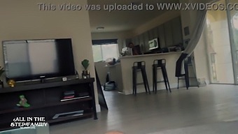 Stepmom Gets A Facial From Her Stepson'S Cumshot While Riding His Penis