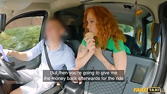 Fake Taxi Driver'S Pov: Redhead Babe With Big Tits Gets Rough Sex In The Backseat