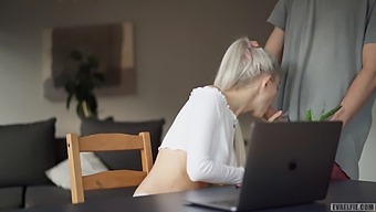 Teen Girl Gets A Surprise Cumshot During Zoom Class