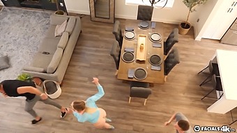 A Stunning Gamer Babe Enjoys A Rough Face Fuck And Receives A Facial Cumshot In This Hardcore Video.