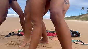 Indulging In Wild Encounters With Unsuspecting Males At The Nude Beach, Resulting In A Climactic Finish.