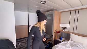 Beautiful Woman With Great Ass Cheating On Her Girlfriend On A Cruise And Giving Great Blow Job